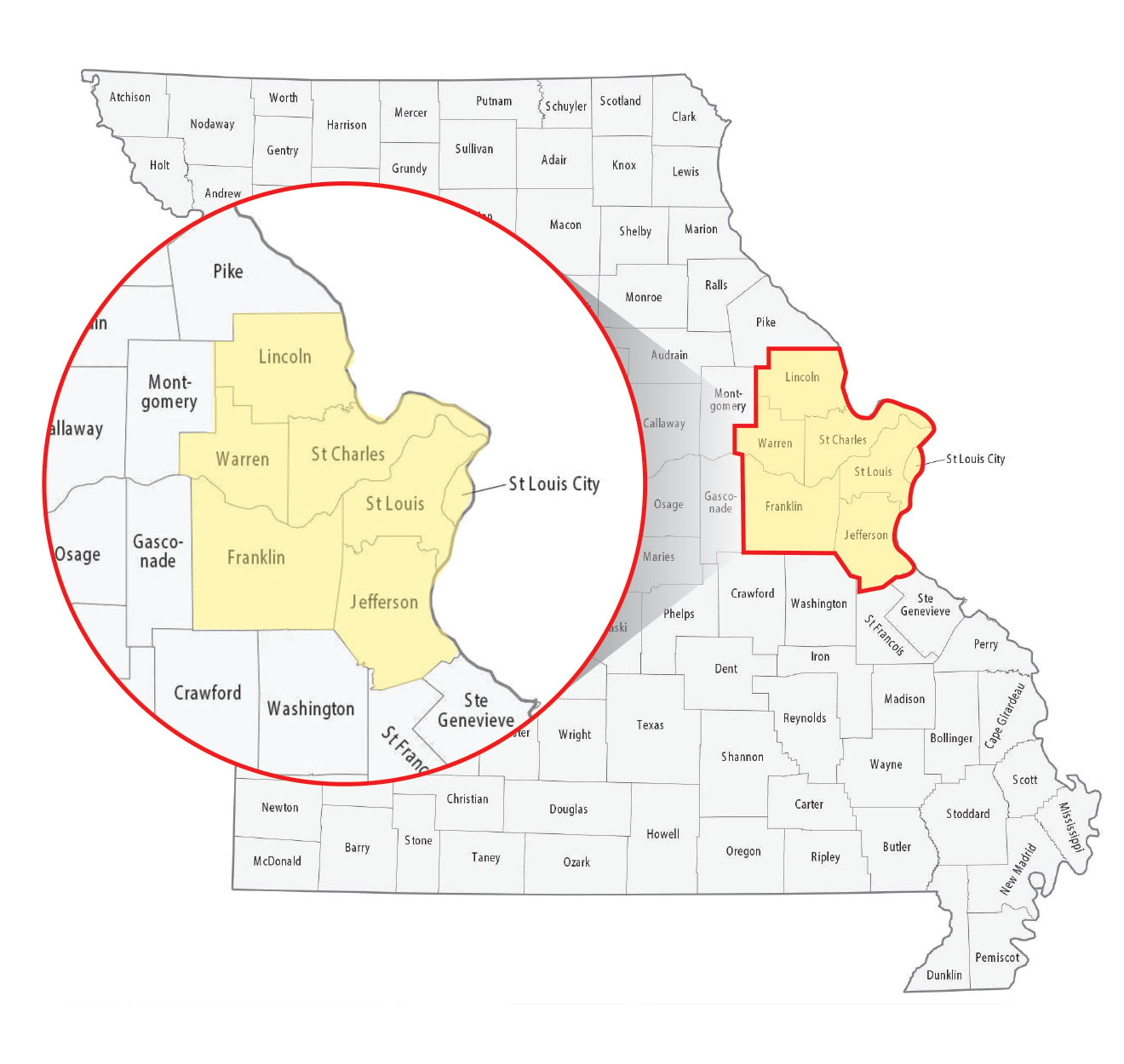 Patriarch Roofing We fix and replace roofs in St Charles County, Warren County , Jefferson County , Lincoln County, and Parts of Saint Louis County in Missouri Patriarch Roofing coverage area: St Charles County, Warren County, Lincoln County